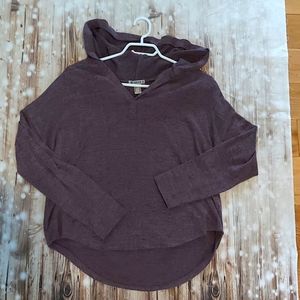 Casual loose fit purple shirt with hood